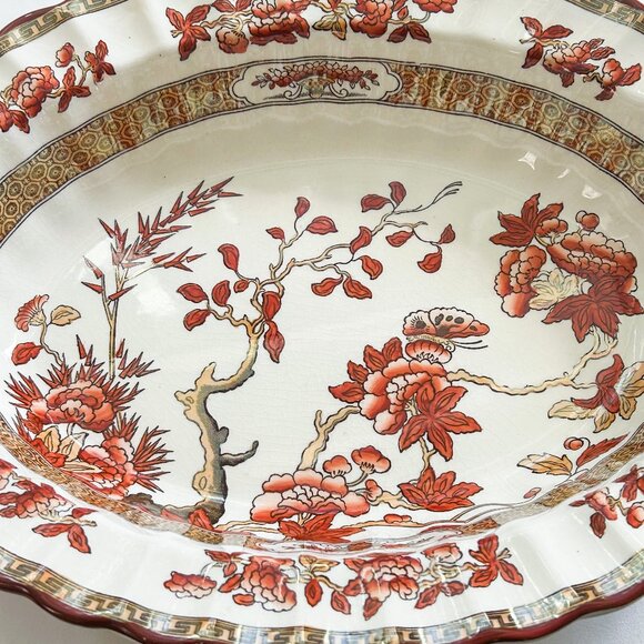Copeland Spode India Tree China Vintage Oval Serving Bowl - Picture 8 of 10